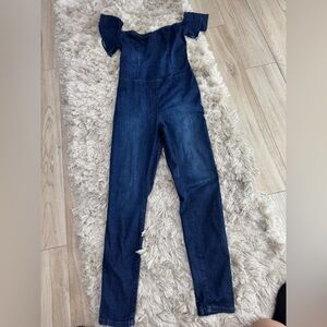 Guess Dark Blue Denim Jumpsuit